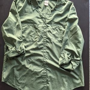 Pale olive green blouse